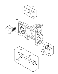 Auger Housing Group Diagram and Parts List for 1697331-00-S1228 2020 Briggs and Stratton Snow Blower